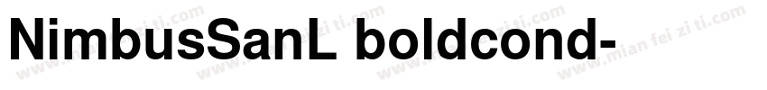 NimbusSanL boldcond字体转换